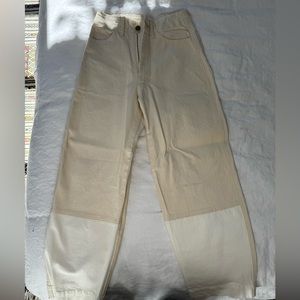 Micaela Greg, size xs, “Seamed jeans” style, ivory patched color